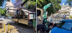 Επιχείρηση απομάκρυνσης εγκαταλελειμμένων οχημάτων από τον Δήμο Καλαμαριάς